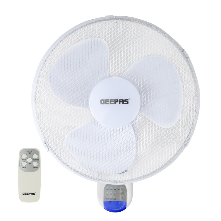 Geepas 16Inch Wall Mounted Fan with Remote Control Wayfair.co.uk